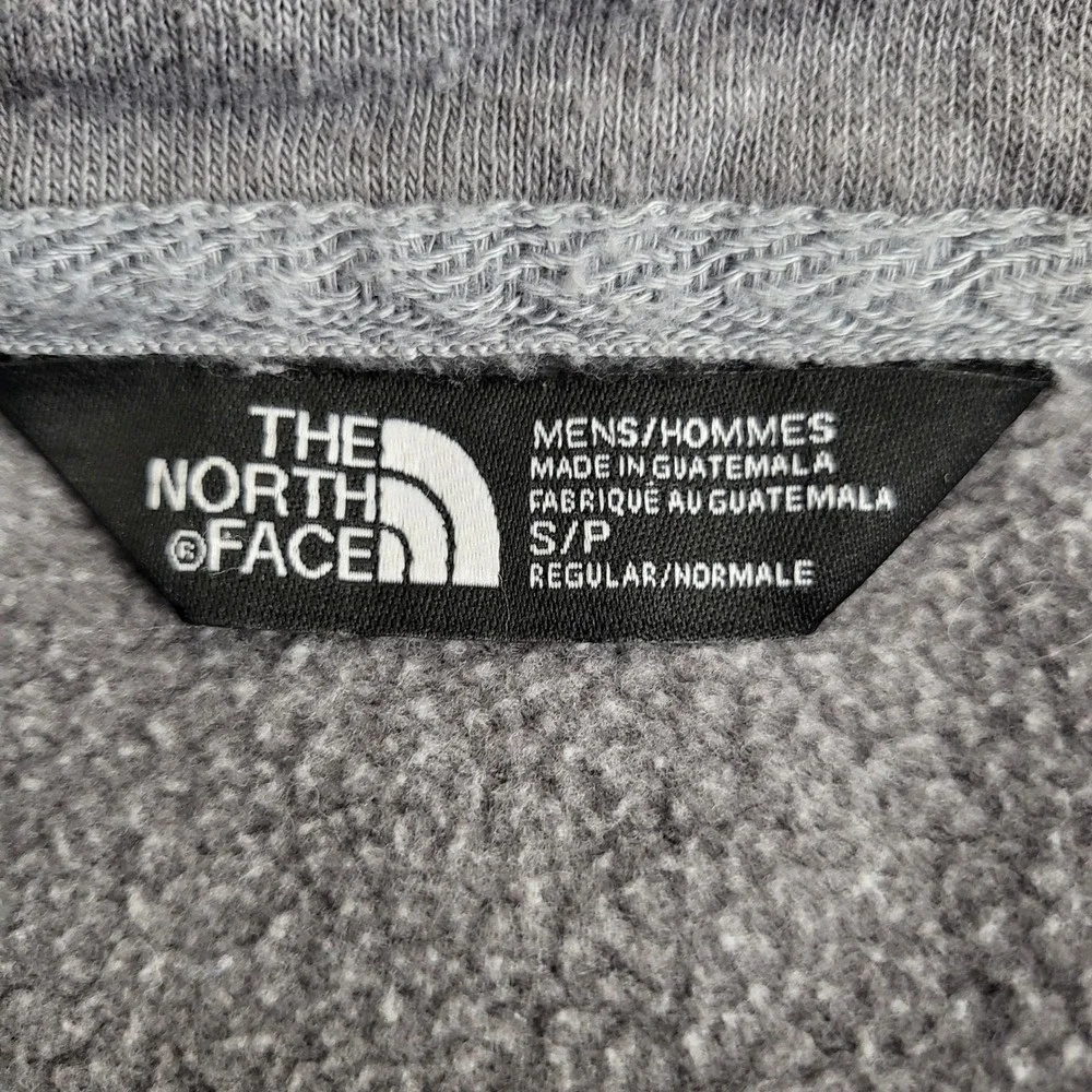 The North‎ Face Mens Small Pullover Sweatshirt Gray Button Mock Neck Pocket